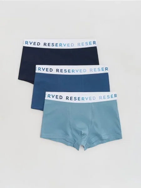 Reserved Set de 3 perechi de boxeri classic albastru