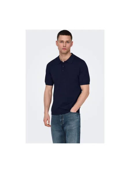 Koszulka polo Only & Sons niebieska
