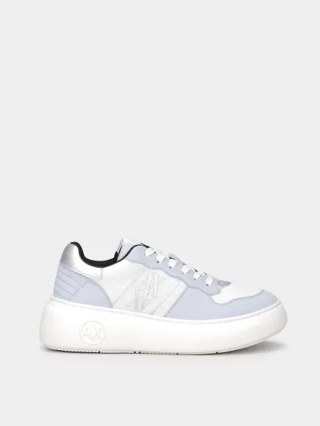 Кросівки Armani Exchange білий/синій поліестер/поліуретан білі