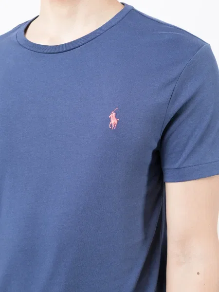 Тениска Polo Ralph Lauren с принт синьо