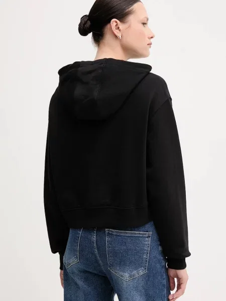 Tommy Jeans Bombažen pulover črna