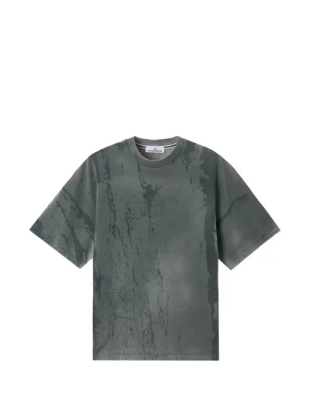 Tricou Stone Island din jerseu cu strasuri gri