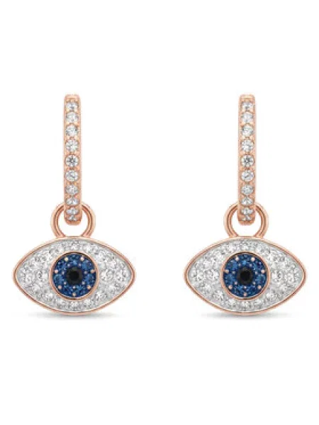 Swarovski Naušnice cijan plava prozirna zlatna