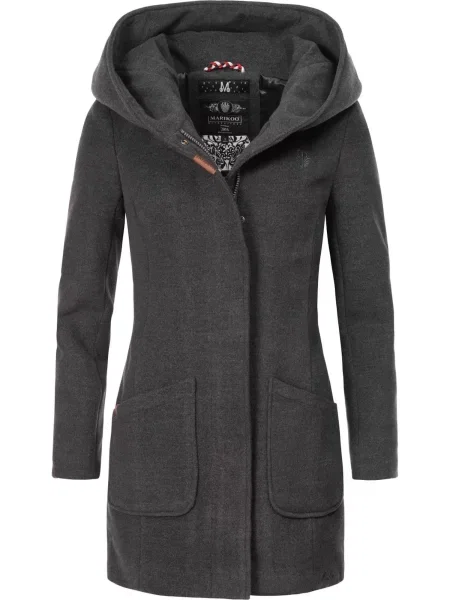 MARIKOO Palton de primăvară-toamnă Maikoo metalic gri