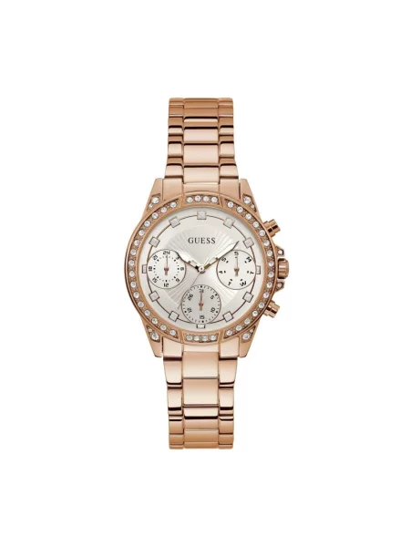 Zegarek Guess z cyrkonem różowy
