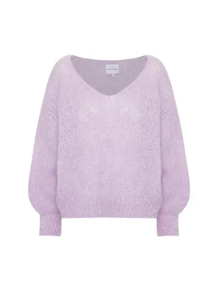 Sweter Americandreams wełniany fioletowy