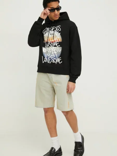 Bluza z kapturem Msgm z kapturem czarna