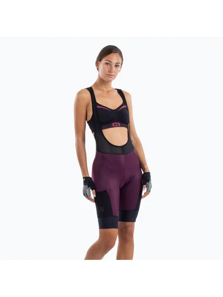 Olcsóbban. Női Alé Stones Cargo Bibshorts szilvaszínű kerékpáros rövidnadrág. Méret: L lila