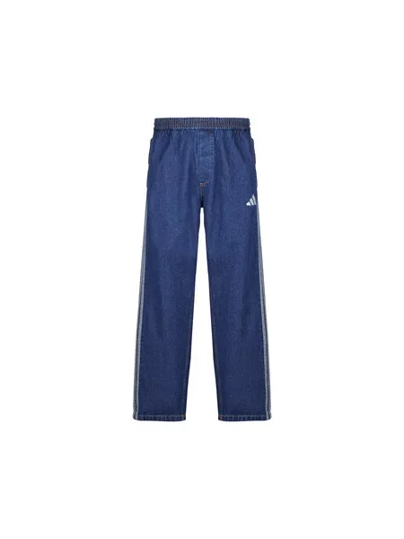 Ravne kavbojke Adidas modra