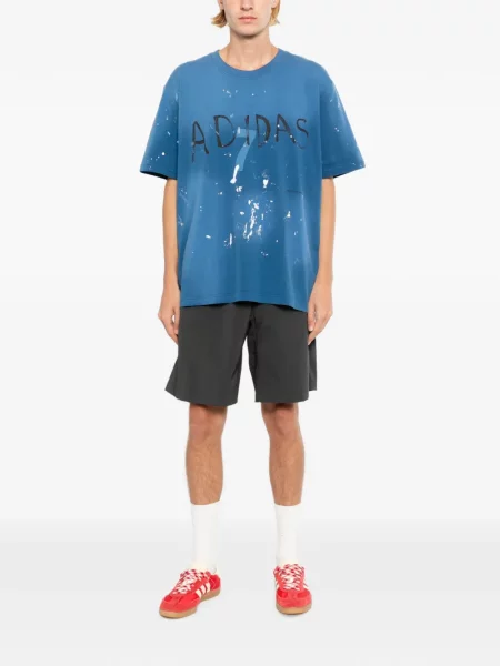 Sneakerși Adidas Spezial cu autograf albastru