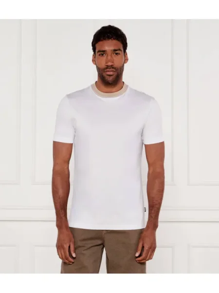 BOSS BLACK Póló H-Tessler | Slim Fit | mercerised fehér