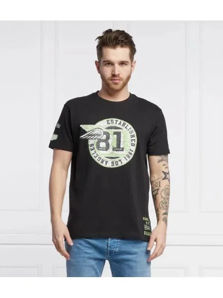 GUESS Tricou WINGY negru