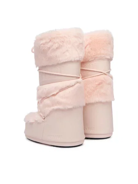 Moon Boot MB ICON FAUX FUR śniegowce różowe