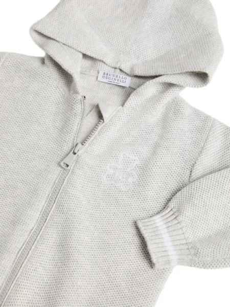 Bluza z kapturem dziecięca Brunello Cucinelli szara