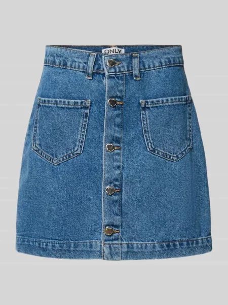 Wąska spódnica jeansowa z czystej bawełny model AMAZING' Only niebieska