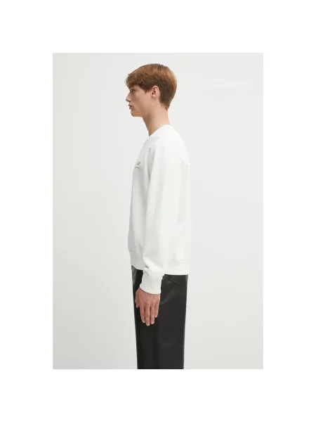 Maison Margiela bluza beżowy z nadrukiem biała