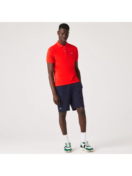 Lacoste Koszulka Polo Oryginał Petit Piqué czerwona