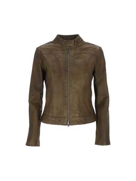 Kurtka skórzana Peuterey zielona
