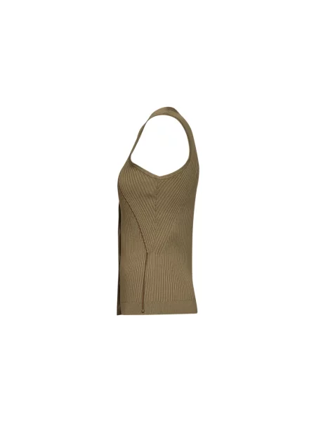 Top Max Mara z dekoltem w serek zielony