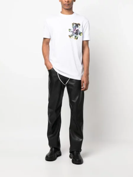 Raštuotas meškiukas marškinėliai Philipp Plein balta