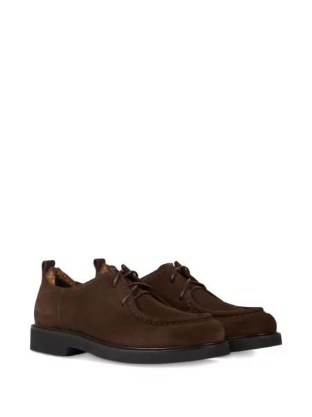 Pantofi derby Etro din piele de căprioară maro