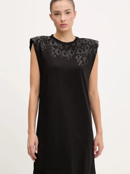 Sukienka Ea7 Emporio Armani ze stretchu czarna