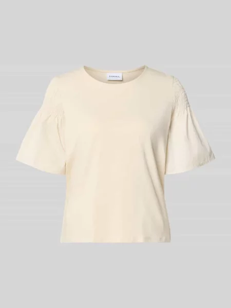 T-shirt o kroju regular fit z marszczonym detalem Comma