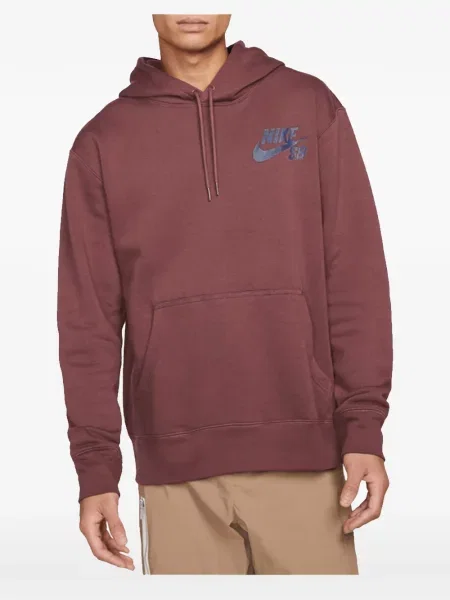 Hanorac Nike cu glugă cu imagine cu model camuflaj roșu