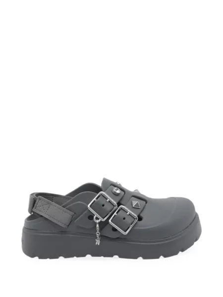 Papuci tip mules Crocs cu tepi gri
