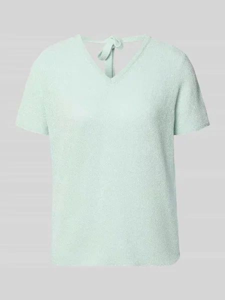 T-shirt w imitacji dzianiny z dekoltem w serek Rich & Royal