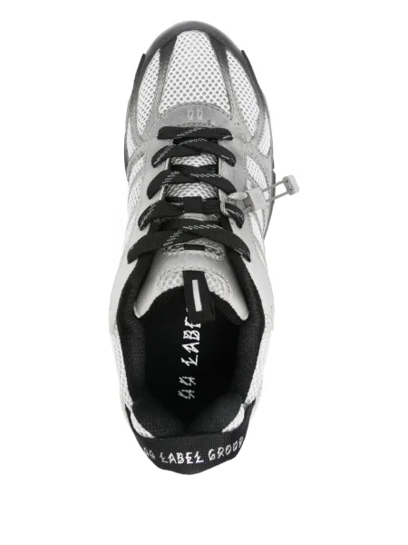 Sneakerși 44 Label Group cu șireturi plasă gri
