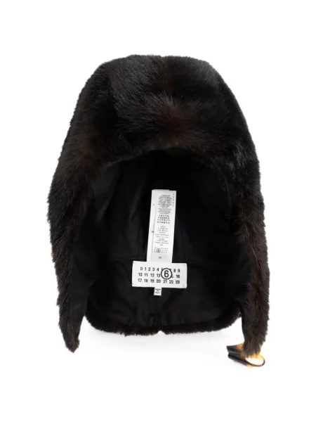 Căciulă Mm6 Maison Margiela cu blană maro