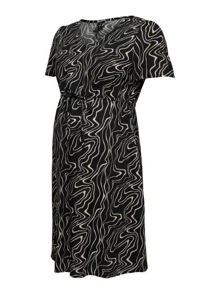 Vero Moda Maternity Rochie VMMEASY JOY gri deschis negru