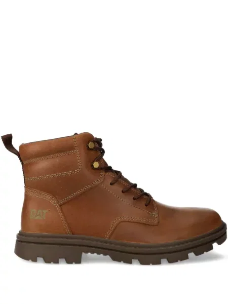 Botine Caterpillar cu șireturi din piele maro