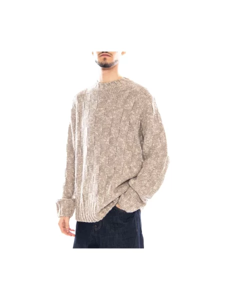 Sweter z dzianiny z prążkowanymi wykończeniami model ‘KYLOE’ Carhartt Work In Progress beżowy