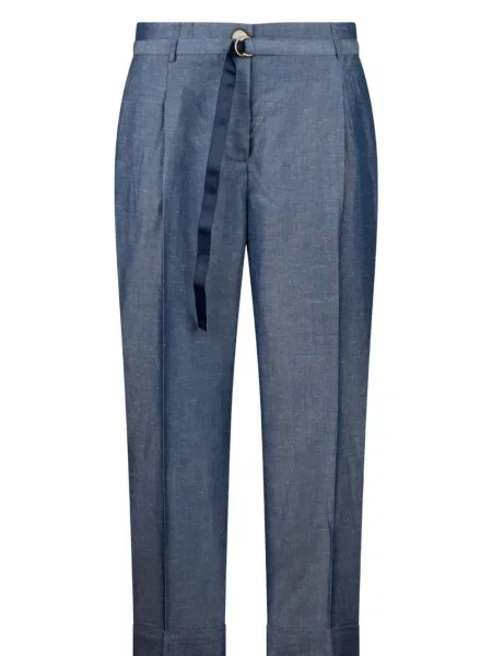 Dzianinowe spodnie Liu Jo niebieskie