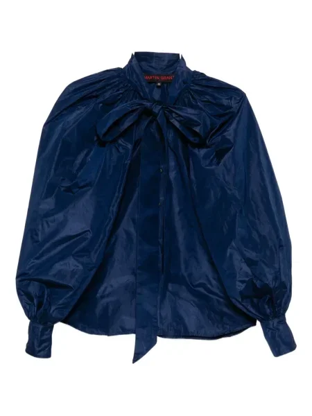 Jedwabna koszula Martin Grant niebieska