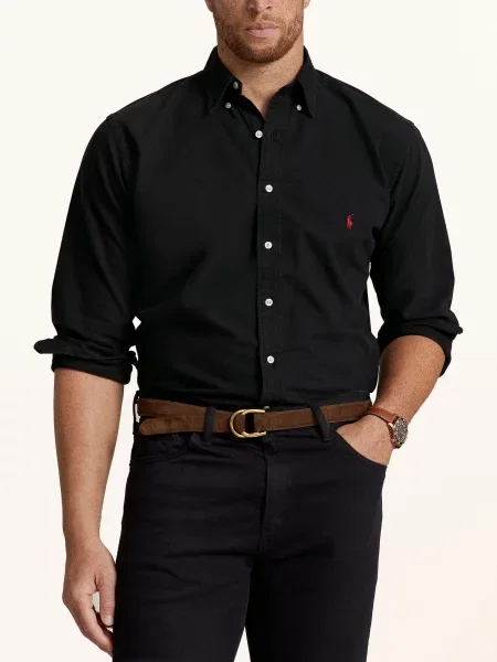 Polo Ralph Lauren Big & Tall Košile Classic Fit / tmavě červená černá