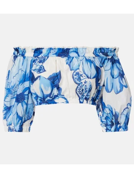 Cropp top Farm Rio cu model floral albastru