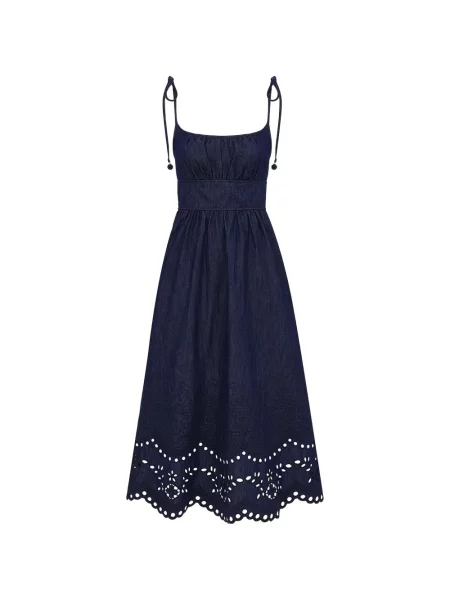 Rochie midi Zimmermann cu broderie albastru