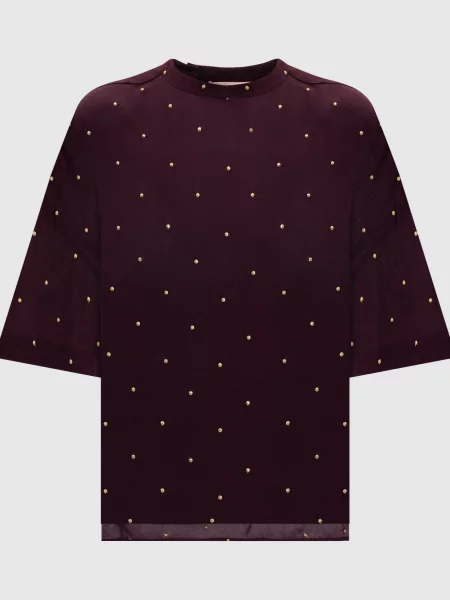 Блуза з логотипом Twinset бордова