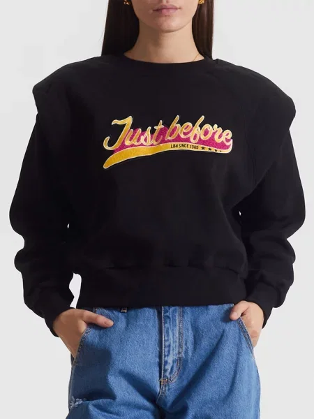 Світшот Just Before чорний