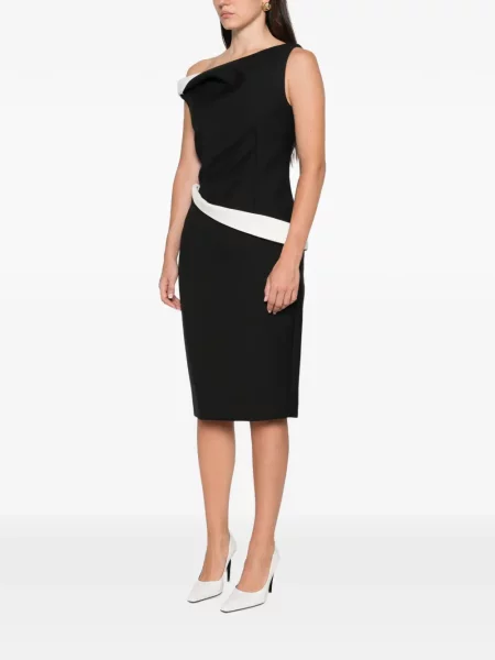 Rochie midi Róhe asimetrică negru
