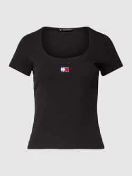 T-shirt z naszywką z logo Tommy Jeans czarna