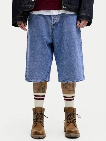 Jack & Jones Szorty jeansowe Iron Baggy Fit niebieski