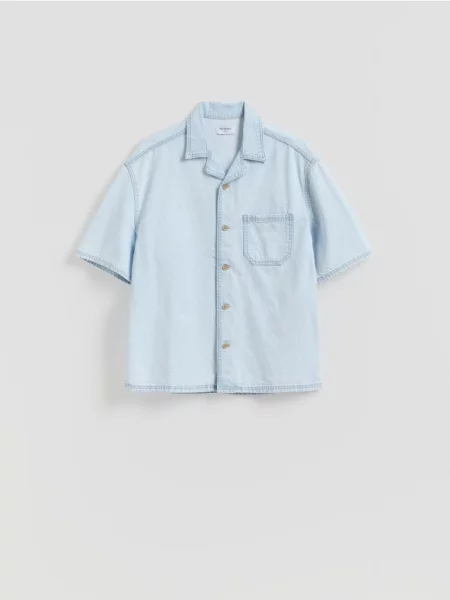 Reserved Cămașă comfort fit din denim albastru