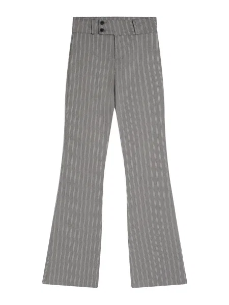 Bershka Pantaloni gri închis alb