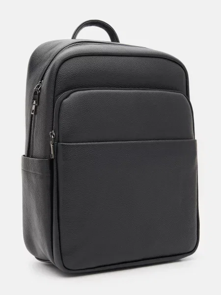 Кожаный повседневный рюкзак Borsa Leather черный