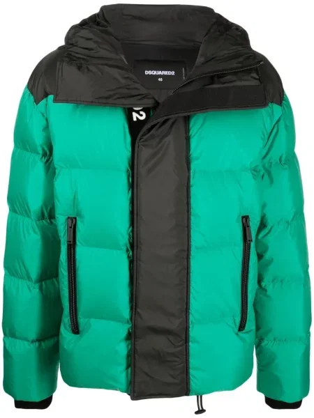 Geacă Dsquared2 cu glugă verde