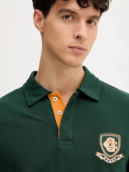 Лонгслив Guess с аппликацией зеленый